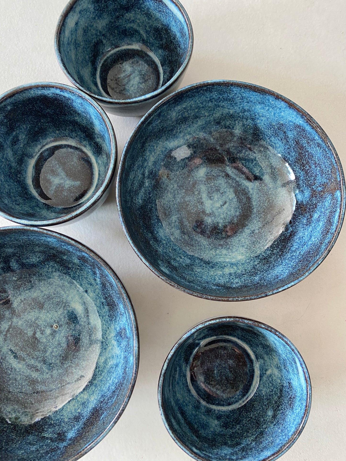 Teacup in colour Denim anthracite clay
