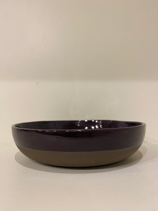 Low bowl in colour Aubergine