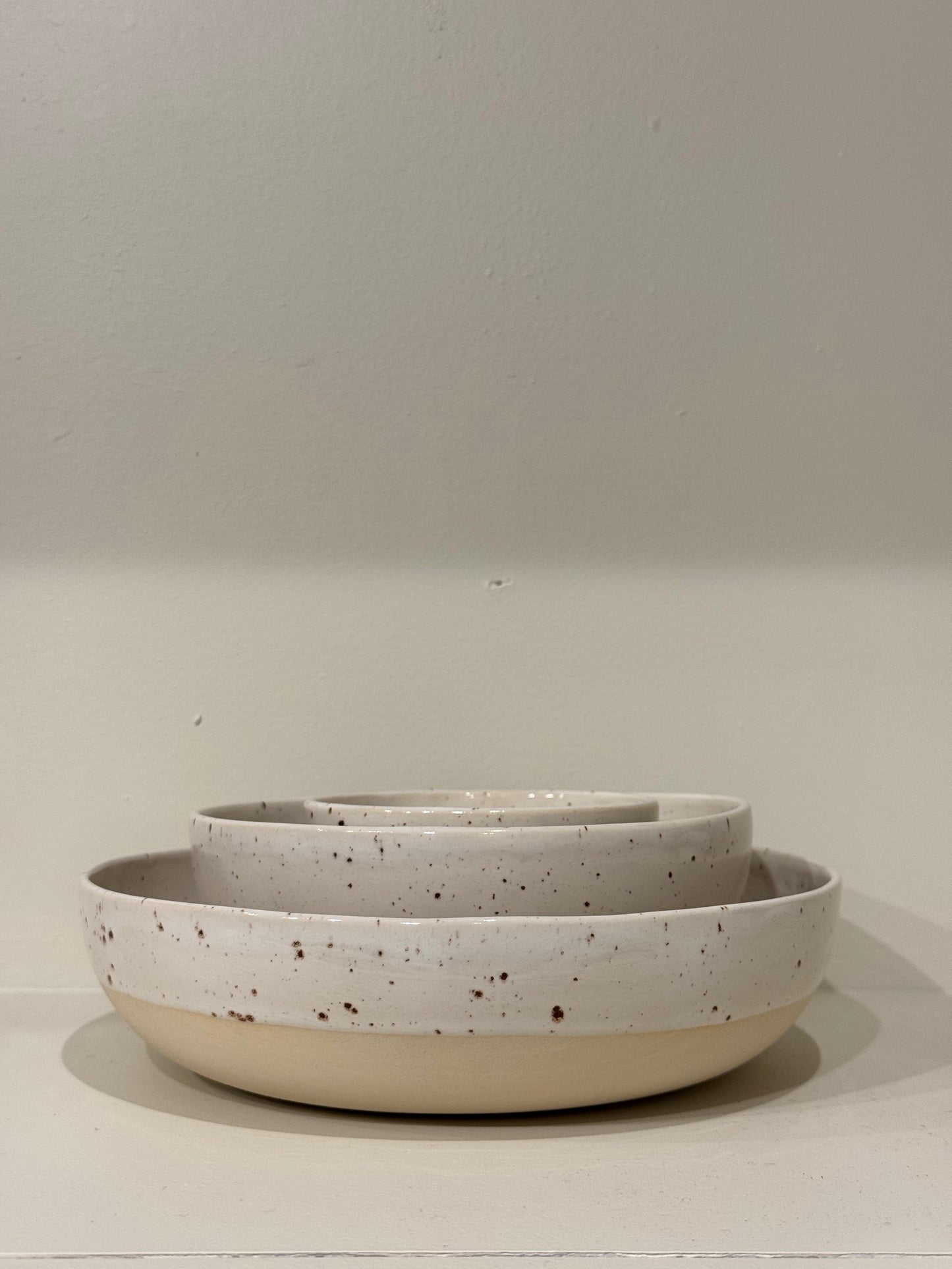 Tea cup white speckled